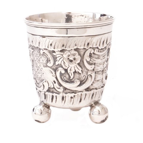 Early Baroque silver cup Copenhagen circa 1700. H: 
9cm