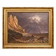 Jens Peter Møller, 1783-1854, Partie aus Südseeland mit Schiffen und Personen. 
Öl auf Leinen. Signiert und datiert 1820. Lichtmasse: 45x58cm. Mit Rahmen: 
58x73cm