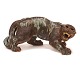 Very large unique stoneware panther by Knud Kyhn signed and dated 1935. L: 45cm. 
H: 21cm