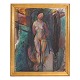 Kai Nielsen painting. Kai Nielsen, 1882-1924, oil on canvas. Model study, signed and dated 1916. From the Tetzen-Lund collection and with stamp from the collection. Image size: 95x74cm. With frame: 109x88cm