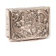 Snuff box by Jørgen Nielsen Brosbøll, Vejle, 1761. Partly gilt. H: 2,6cm. Size: 4,5x6,2cm