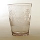 Oil lamp glas engraved with name and landscapes depicting lion hunt circa 1740. H: 12,2cm