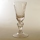 Large glass goblet with the coats of arms of the families Holck & von Winterfeldt.H: 23cm