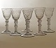 Set of six rare Norwegian Nøstetangen Chrystal Desert glasses circa 1760. H: 16cm