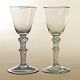 Pair of Norwegian Desert Chrystal form Nøstetangen circa 1760. H: 16,2cm