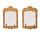 Pair of Danish mid 18th century gilt mirrors. Size: 67x44cm
