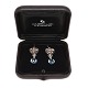 Ole Lynggaard Copenhagen 18kt whitegold earrings with each one diamond. Size: 18x32mm
