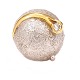 An Ole Lynggaard, Copenhagen, 18kt whitegold clasp with two diamonds. D: 14mm